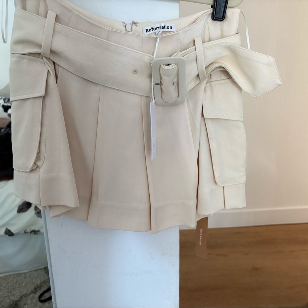 Reformation Brinley mini cargo skirt